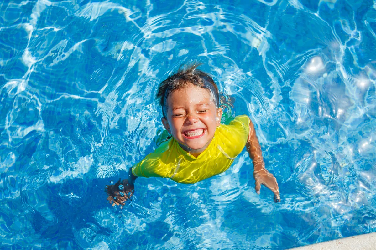Child swimming