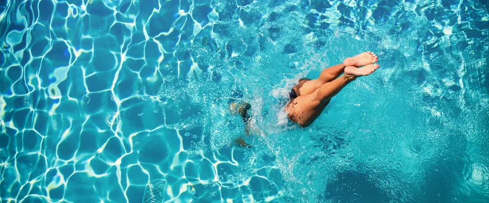 Swimmer from above